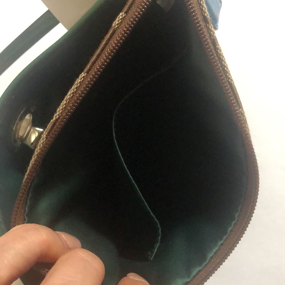 Coach Park Signature Medium Wristlet in Khaki & Ivy (Green) - Picture 10 of 16